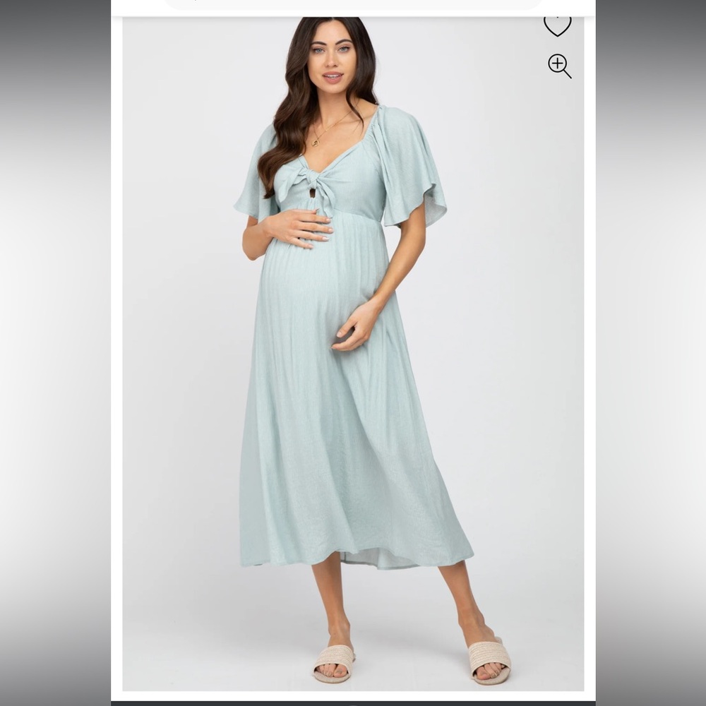 Pink Blush Front Tie Maternity Dress